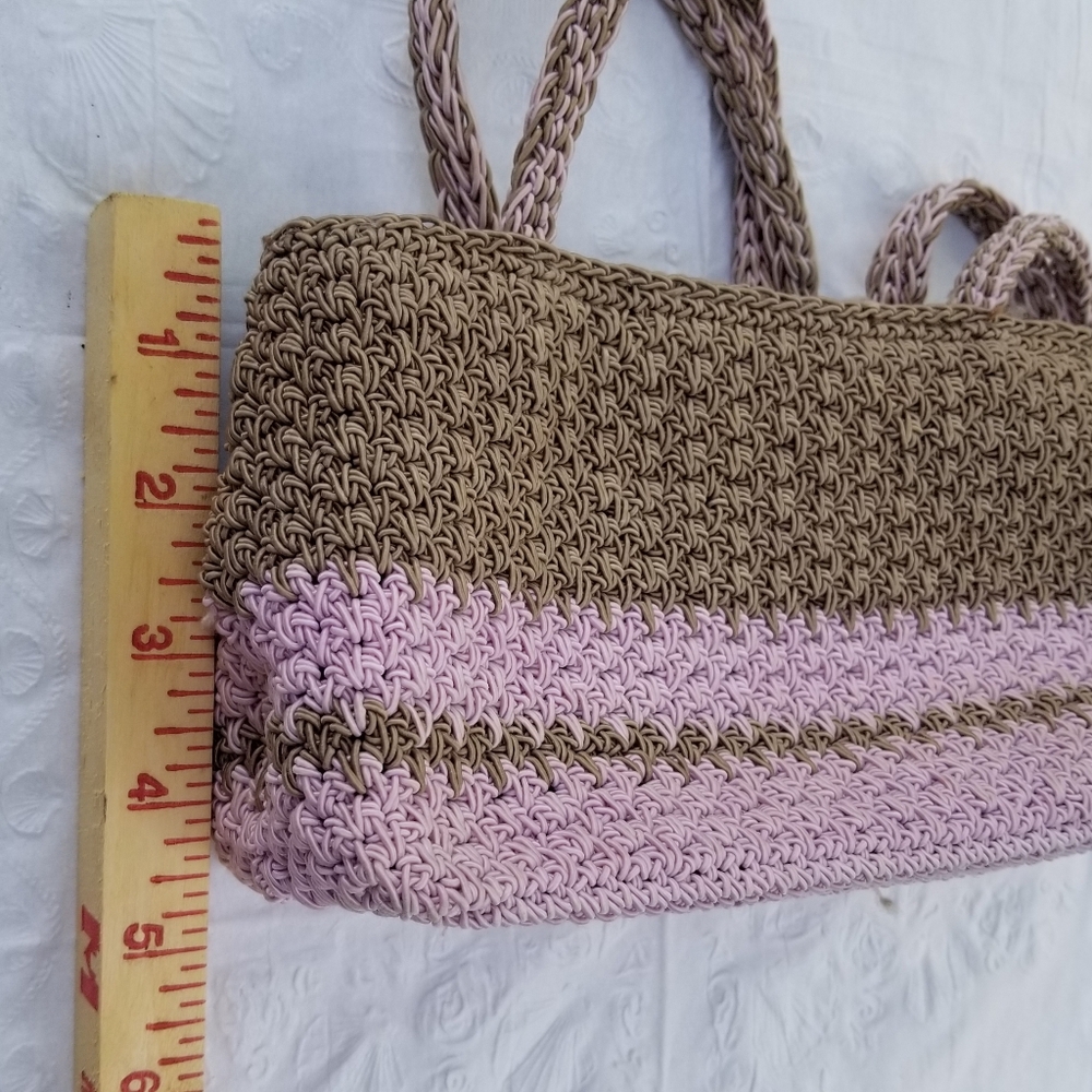 Liz Claiborne Brown and Lavender Woven Bag - Picture 3 of 12